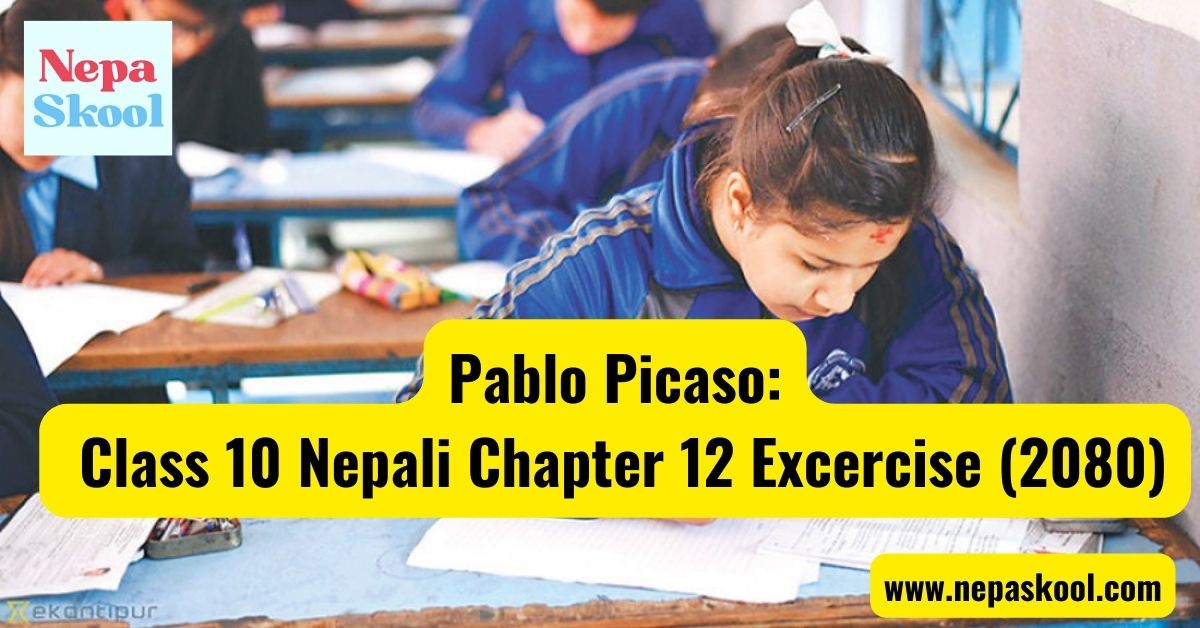 Pablo Picaso Class 10 Nepali Chapter 12 Excercise (2080)