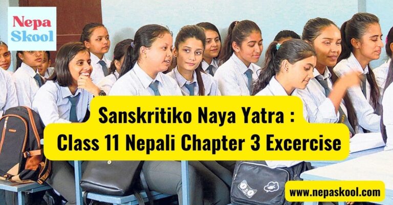 Sanskritiko Naya Yatra : Class 11 Nepali Chapter 3 Excercise